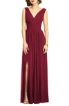 Dessy Collection V-neck Backless Pleated Front Jumpsuit - Arielle Dress In Red
