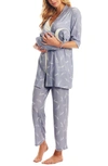 Everly Grey Analise During & After 5-piece Maternity/nursing Sleep Set In Dream