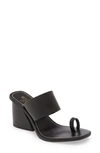 42 Gold Eedie Slide Sandal In Black