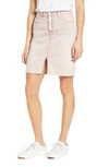 Wash Lab Button Fly Skirt In Iced Mocha