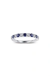 Lafonn Simulated Diamond Birthstone Band Ring In September - Blue/ Silver