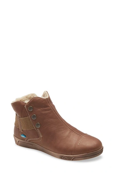 Cloud Aline Bootie In Dark Brown Leather