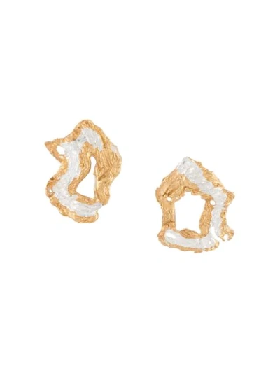 Loveness Lee Soleil Hammered Hoop Earrings In Gold