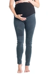 Preggo Leggings Moto Maternity Leggings In Billie Jean/ Denim