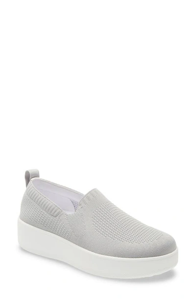 Traq By Alegria Qaravan Platform Slip-on Trainer In Grey Fabric