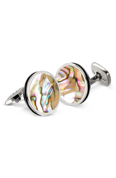 M-clipr Abalone Cuff Links In Yellow