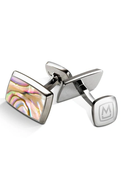 M-clipr M-clip Abalone Cuff Links In Yellow