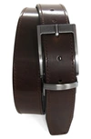 Boconi Vaughan Reversible Leather Belt In Brown