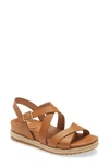 Söfft Beechwood Platform Sandal In Luggage Leather