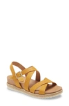 Söfft Beechwood Platform Sandal In Yellow Leather