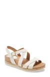 Söfft Beechwood Platform Sandal In White Leather