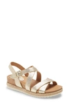 Söfft Beechwood Platform Sandal In Platinum Leather