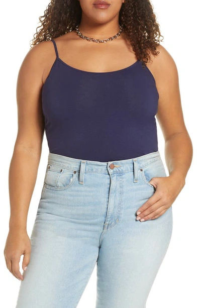Halogenr Halogen Absolute Stretch Cotton Camisole In Navy Peacoat