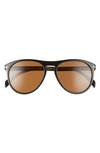 Eyewear By David Beckham Db1008/s 55mm Round Keyhole Sunglasses In Black/ Brown