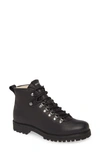 Blackstone Sl81 Genuine Shearling Lined Hiking Boot In Black Leather