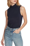 Court & Rowe Sleeveless Turtleneck Top In Blue Night