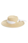 San Diego Hat Gondolier With Bow In Natural/ White