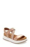 Otbt Sierra Platform Wedge Sandal In Copper Leather