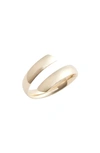 Bony Levy 14k Gold Beveled Edge Bypass Ring In Yellow Gold