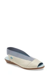 Cloud Caliber Slingback Sandal In Off White Leather