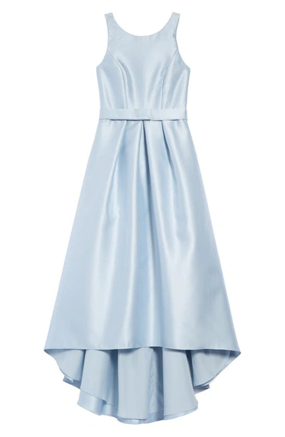 Dessy Collection Kids' High/low Junior Bridesmaid Dress In Mist