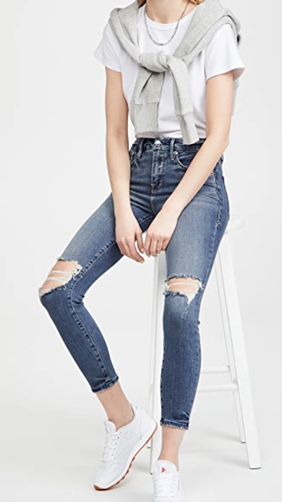 Good American Good Legs Crop Skinny High-rise Stretch-denim Jeans In Blue261