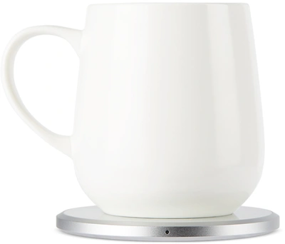 Ohom White Ui Self-heating Mug Set, 355 ml