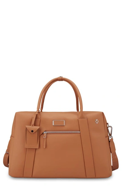 Vessel Signature 2.0 Faux Leather Duffle Bag In Pebbled Tan