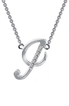 Lafonn Initial Pendant Necklace In I - Silver