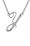 Lafonn Initial Pendant Necklace In Y - Silver