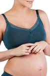 Cache Coeur Maternity Milk Seamless Nursing Bra In Green