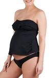Cache Coeur Bloom Tankini Maternity Swimsuit In Black