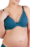 Cache Coeur Maternity Milk Underwire Nursing Bra In Green