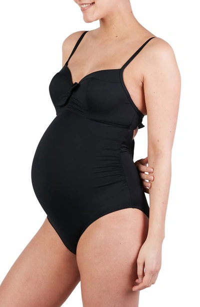 Cache Coeur Maternity Portifino Tankini Swimsuit In Black