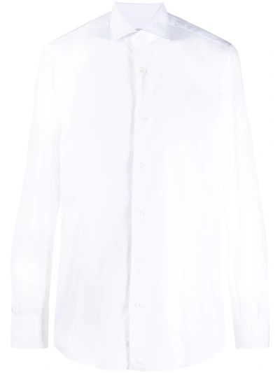 Mazzarelli Plain Buttoned Shirt In White