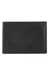 Bosca Id Passcase Wallet In Black Nappa Vitello