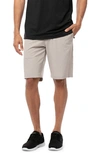 Travismathew Beck Stretch Performance Shorts In Khaki