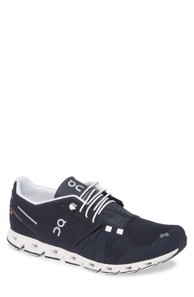On Men's Cloud Low Top Running Sneakers In Midnight/white