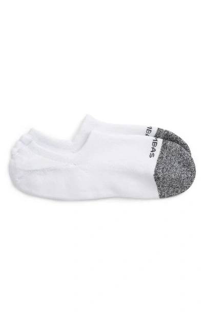 Bombas Cushioned No-show Socks In White