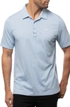 Travismathew The Zinna Slub Piqué Polo In Heather Light Blue