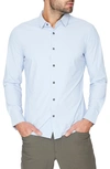 7 Diamonds Young Americans Slim Fit Button-up Performance Shirt In Dusty Blue