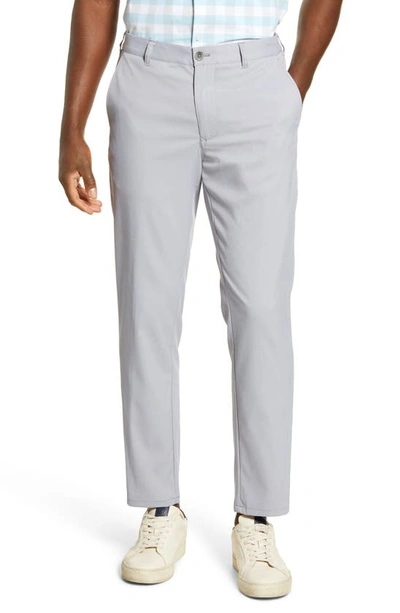 Mizzen + Main Baron Trim Fit Performance Chino Pants In Ash Grey Solid