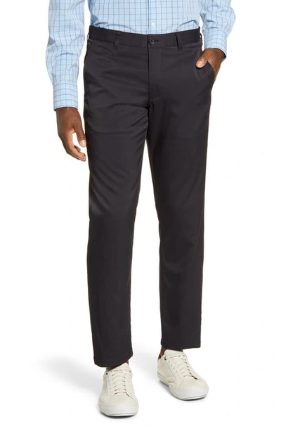 Mizzen + Main Baron Trim Fit Performance Chino Pants In Black Solid