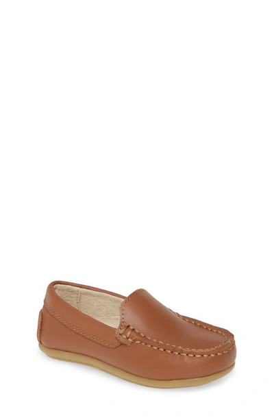 Footmates Kids' Brooklyn Moc Toe Loafer In Chestnut