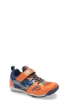 Tsukihoshi Kids' Mako Washable Sneaker In Orange/ Navy