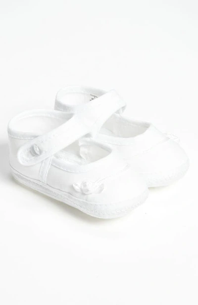 Little Things Mean A Lot Babies' Cotton Batiste Shoe In White
