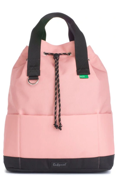 Babymel Babies' Eco Top N' Tail Convertible Diaper Backpack In Rose