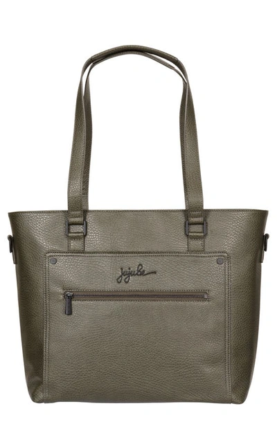 Ju-ju-be Babies' Ever Collection Everyday Faux Leather Diaper Tote In Olive
