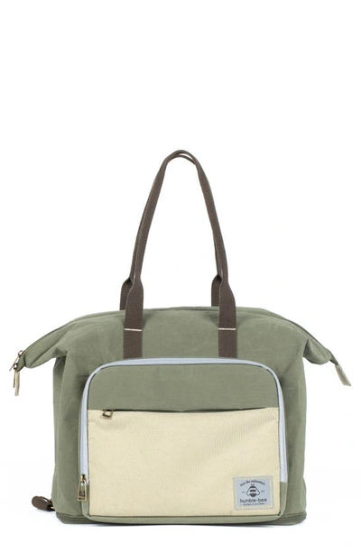 Humble-bee Babies' Boundless Charm Convertible Diaper Bag In Olive Dusk