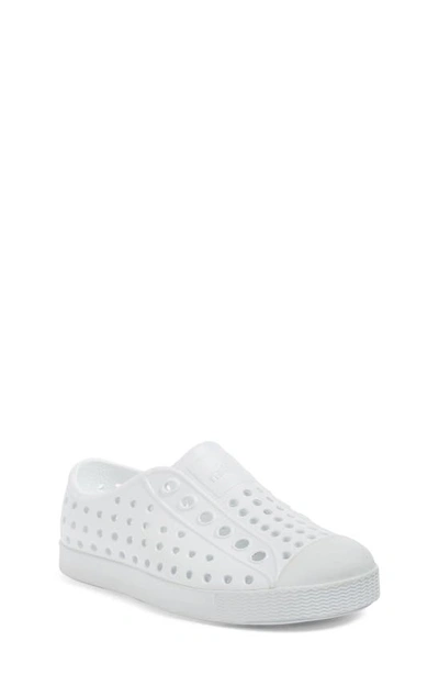 Nordstrom X Native Shoes Babies' Jefferson Water Friendly Slip-on Vegan Sneaker In Shell White/ Shell White